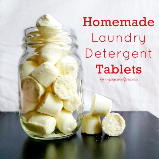 Homemade Laundry Detergent Tablets from Angela Says